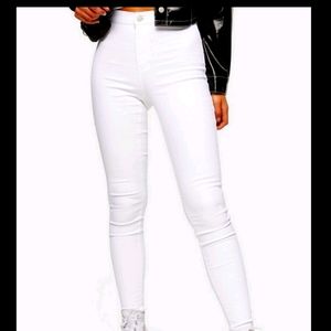 White skinny topshop joni jeans